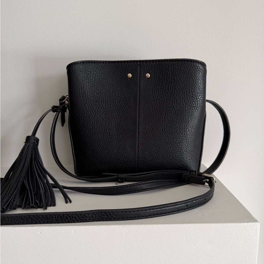 Black Leather Crossbody Bag